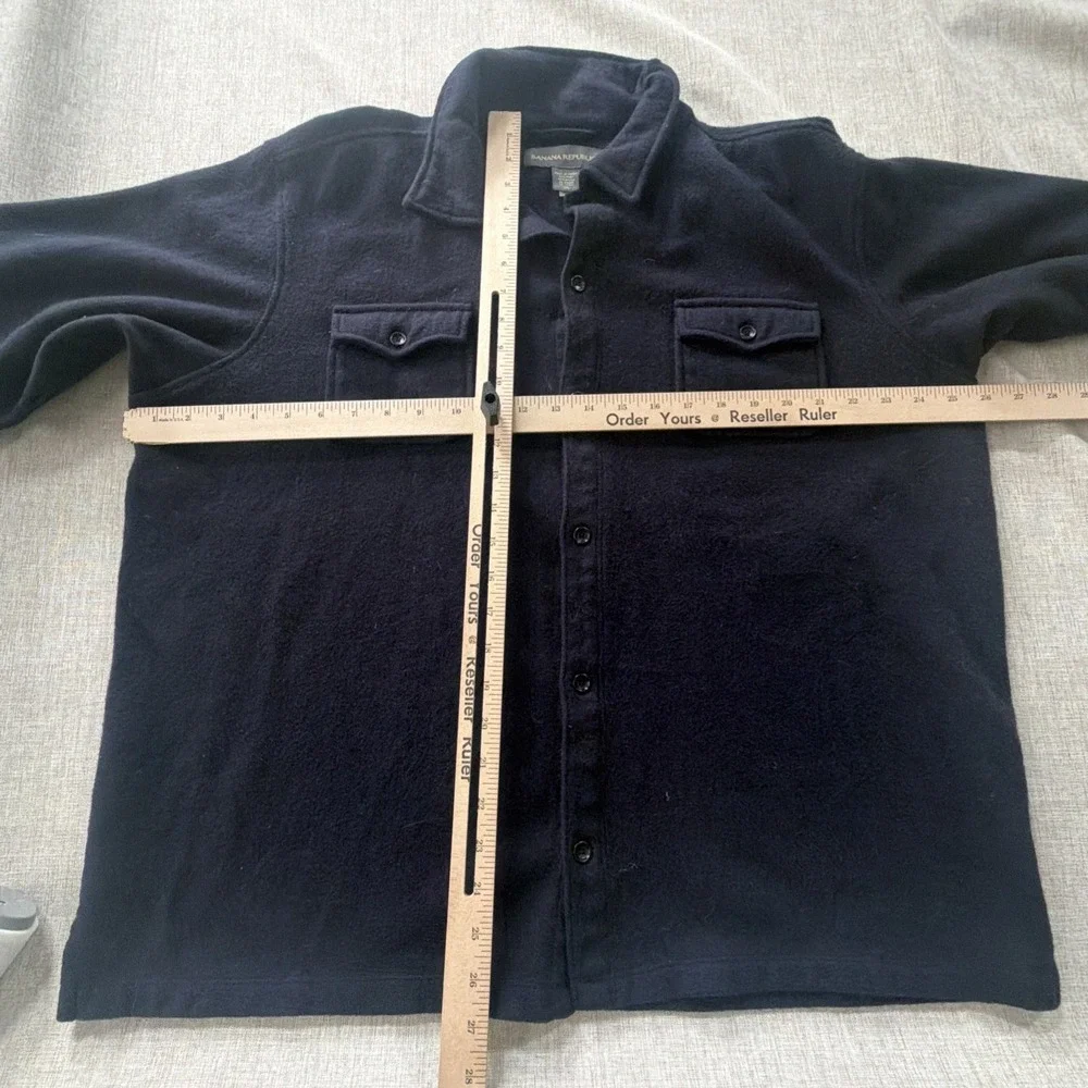 Vintage Wool Shacket Men's XL Banana Republic Navy Classic Y2K Utility Workwear